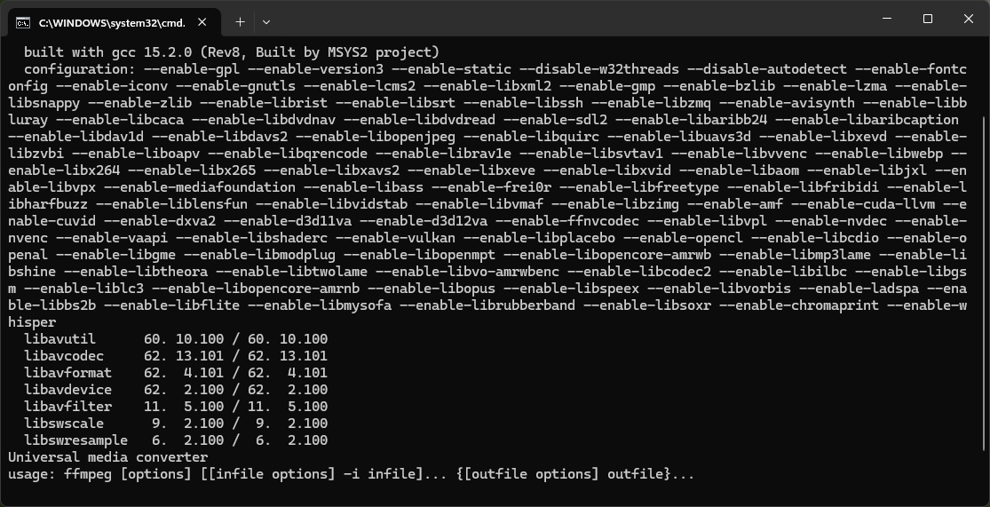 FFmpeg 下载、安装、配置、基本语法、避坑指南（覆盖 Windows、macOS、Linux 平台）